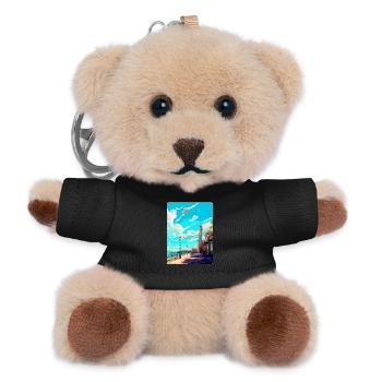 Brighton England Uk Vintage Reise Poster Souvenir - Teddy Schlüsselanhänger - Schwarz - Vorne