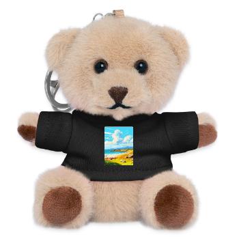 Isle Of Barra Schottland Vereinigtes Königreich Vintage Reiseposter - Teddy Schlüsselanhänger - Schwarz - Vorne