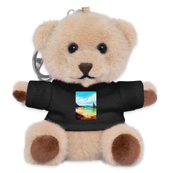 Isle Of Lewis Schottland Vereinigtes Königreich Vintage Reiseposter - Teddy Schlüsselanhänger - Schwarz - Vorne
