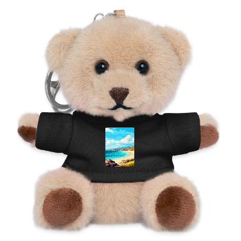 Isle Of Harris Scotland Uk Vintage Travel Poster - Teddy Keyring - black - Front