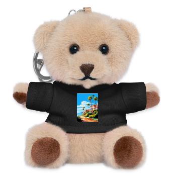 Marbella Spain Vintage Travel Poster Souvenir WPA - Teddy Keyring - black - Front
