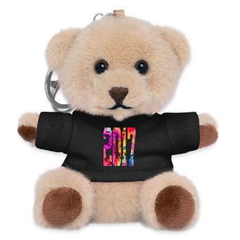 COLORFUL 9TH BIRTHDAY 2017 - Teddy Keyring - black - Front