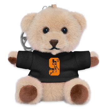 NUMBER 9 BASKETBALL 9TH BIRTHDAY - Teddy Keyring - black - Front