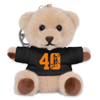 NUMMER 40 BASKETBALL 40. GEBURTSTAG - Teddy Schlüsselanhänger - Schwarz - Vorne