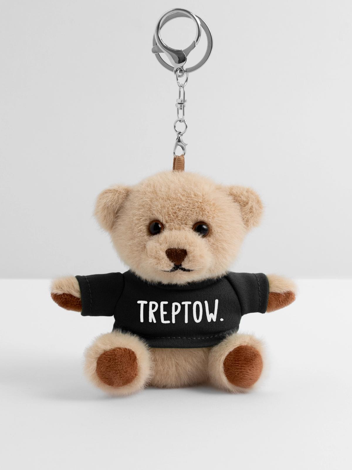 Treptow Berlin Bezirk Fancy - Teddy Schlüsselanhänger - Schwarz - Vorne