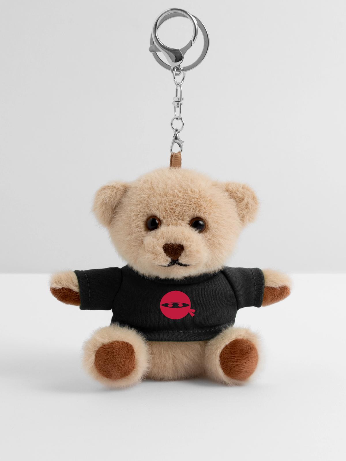 Ninja Kopf - Teddy Schlüsselanhänger - Schwarz - Vorne