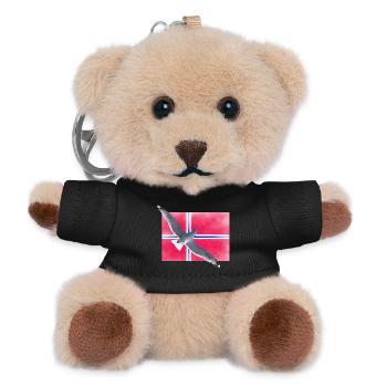 Norwegen Norge - Teddy Schlüsselanhänger - Schwarz - Vorne