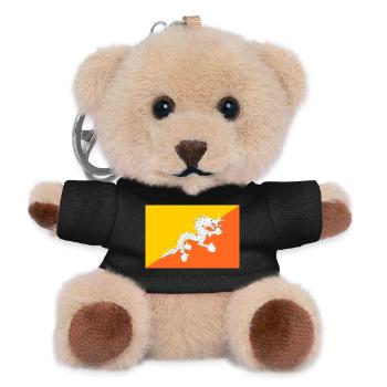 Bhutan - Teddy Schlüsselanhänger - Schwarz - Vorne