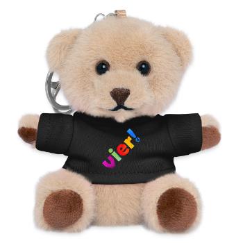 VIER 4 JAHRE 4. GEBURTSTAG - Teddy Schlüsselanhänger - Schwarz - Vorne