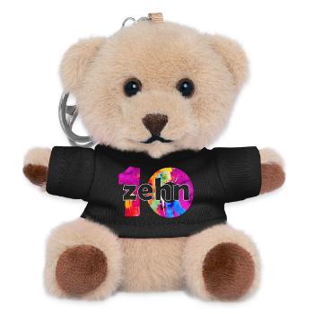 ZEHN 10 JAHRE JUNGE 10. GEBURTSTAG - Teddy Schlüsselanhänger - Schwarz - Vorne