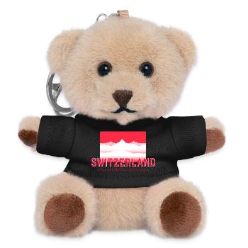 SWITZERLAND mountains - Teddy Schlüsselanhänger - Schwarz - Vorne