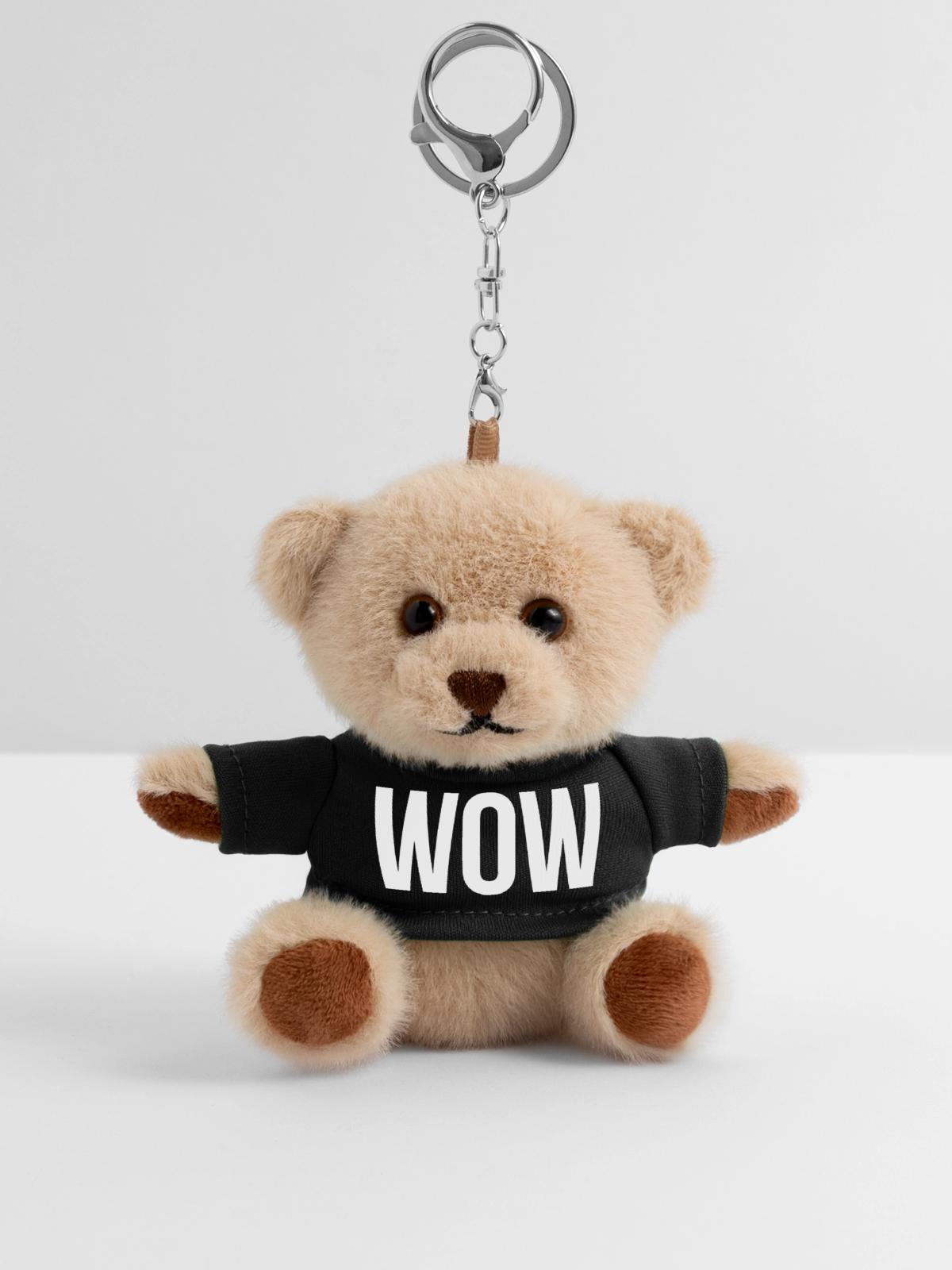 WOW - Teddy Schlüsselanhänger - Schwarz - Vorne
