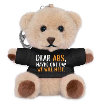 Lieber Abs Vielleicht werden wir uns eines Tages t - Teddy Schlüsselanhänger - Schwarz - Vorne