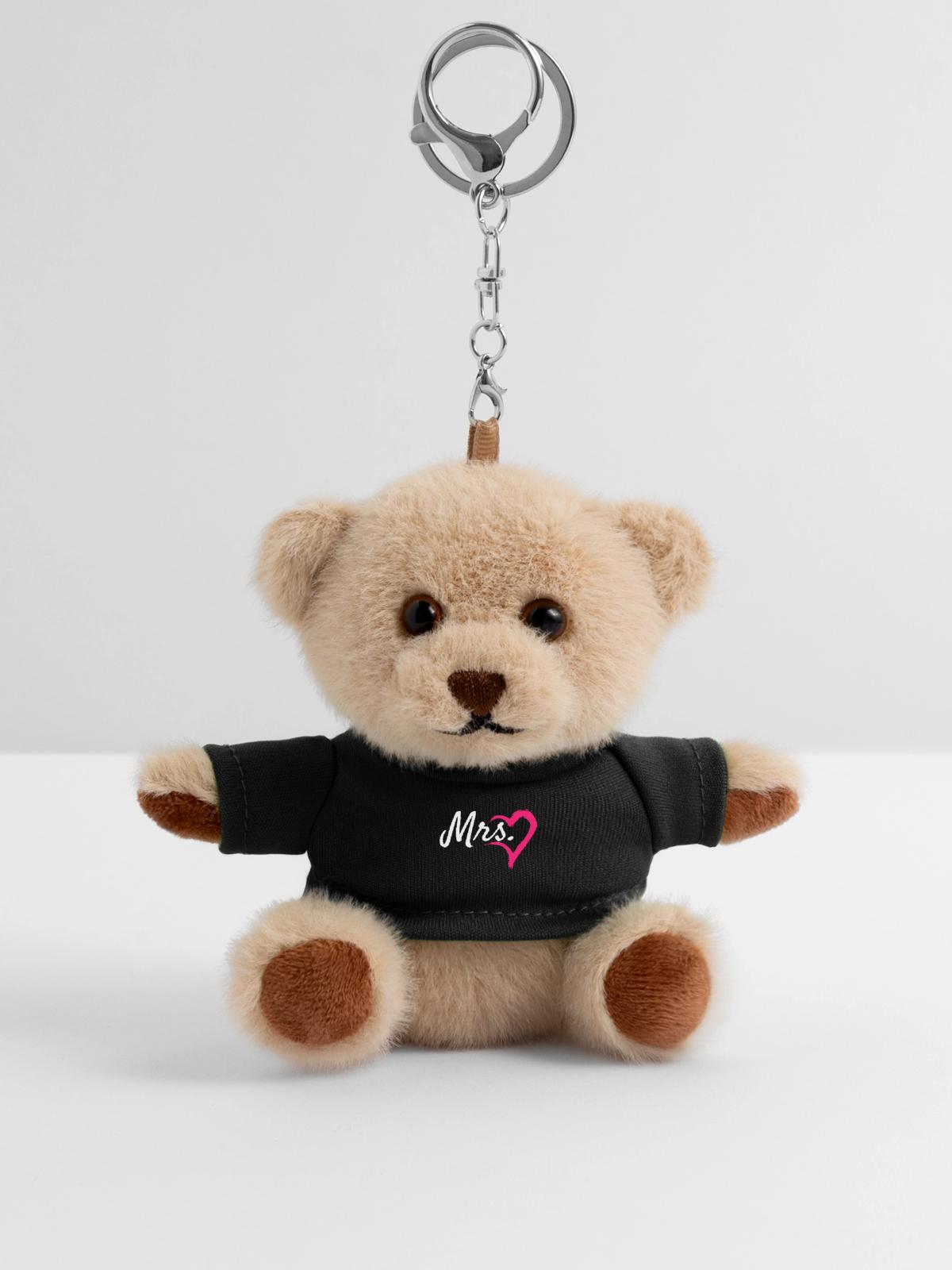 Mrs Herz - Teddy Schlüsselanhänger - Schwarz - Vorne