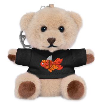 Goldfisch Unterwasserfische Aquarianer Fischhaltun - Teddy Schlüsselanhänger - Schwarz - Vorne