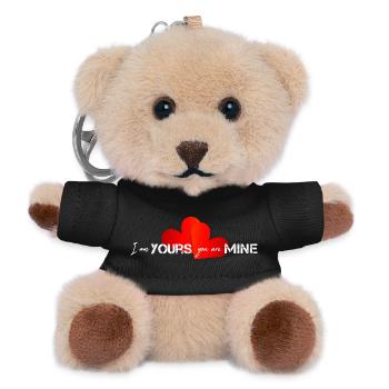 Valentine Happy Valentine - Teddy Schlüsselanhänger - Schwarz - Vorne
