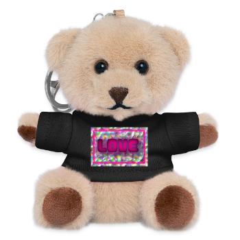 ICH HABE GERADE GEHEIRATET. Junggesellinnenabschied. HEILIGER VALENTINSTAG. PAAR. LIEBE - Teddy Schlüsselanhänger - Schwarz - Vorne