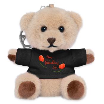 valentines day poppy - Teddy Schlüsselanhänger - Schwarz - Vorne