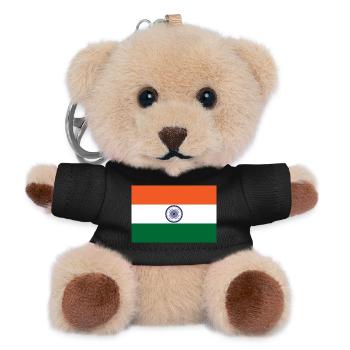 Indien - Teddy Schlüsselanhänger - Schwarz - Vorne