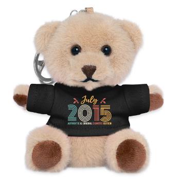 Juli 2015 Geburtstag Juli 2015 Juli - Teddy Schlüsselanhänger - Schwarz - Vorne