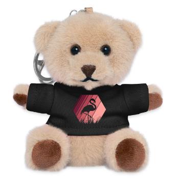 Flamingo - Teddy Schlüsselanhänger - Schwarz - Vorne