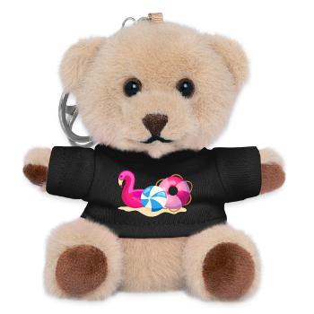 Badegadges in Pink - Teddy Schlüsselanhänger - Schwarz - Vorne
