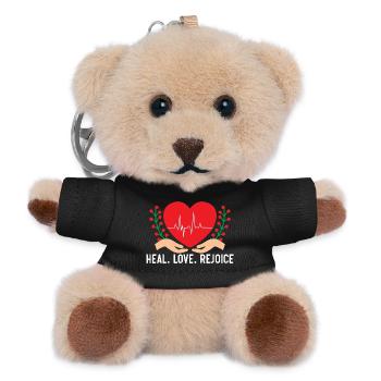 Heal Love Rejoice Krankenpflege Medizinische Krank - Teddy Schlüsselanhänger - Schwarz - Vorne