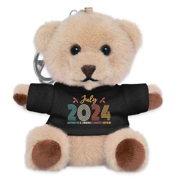 Juli 2024 Geburtstag Juli 2024 Juli - Teddy Schlüsselanhänger - Schwarz - Vorne