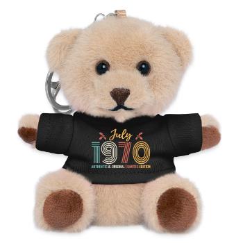 Juli 1970 Geburtstag Juli 1970 Juli - Teddy Schlüsselanhänger - Schwarz - Vorne