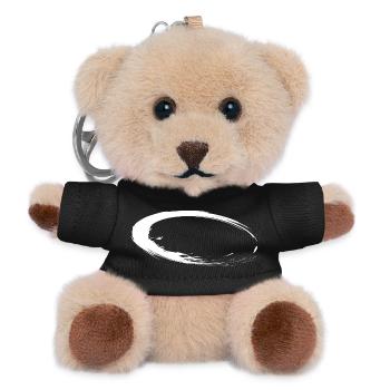 Kreis liegend Kreis Design Form in Weiß Vektor Neu - Teddy Schlüsselanhänger - Schwarz - Vorne