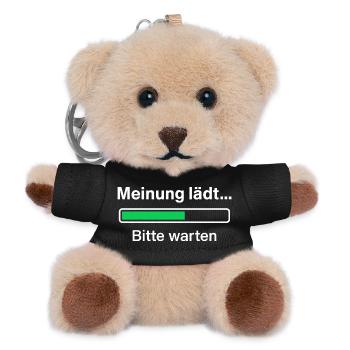 Meinung lädt … Bitte warten – Sarkastisches Shirt - Teddy Schlüsselanhänger - Schwarz - Vorne