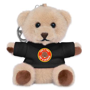 Schadenfroher Biber Grillabend - Teddy Schlüsselanhänger - Schwarz - Vorne