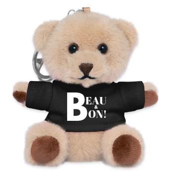 SCHÖN & GUT eine Geschenkidee zu Weihnachten - Teddy Schlüsselanhänger - Schwarz - Vorne