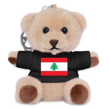 Libanon - Teddy Schlüsselanhänger - Schwarz - Vorne