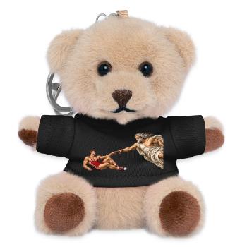 Die Erschaffung des Ringers - Teddy Schlüsselanhänger - Schwarz - Vorne