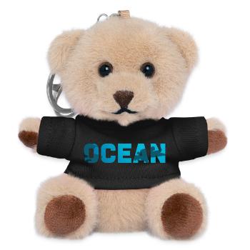 Ocean Tauchen Taucher Scuba Diving Unterwasser - Teddy Schlüsselanhänger - Schwarz - Vorne