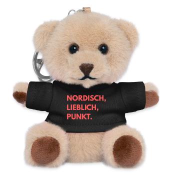 Auf den Punkt PINK - Teddy Schlüsselanhänger - Schwarz - Vorne