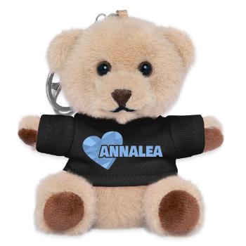 Tochter Annalea - Teddy Schlüsselanhänger - Schwarz - Vorne