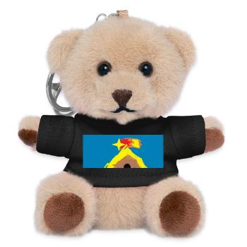 Hütte mit Kometenstern - Teddy Schlüsselanhänger - Schwarz - Vorne