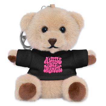 A Little Dramatic Pink Bubble Design - Teddy Schlüsselanhänger - Schwarz - Vorne