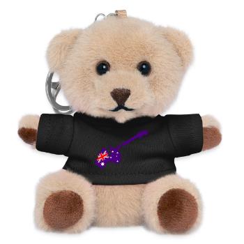 Purple Austral Guitar - Teddy Schlüsselanhänger - Schwarz - Vorne