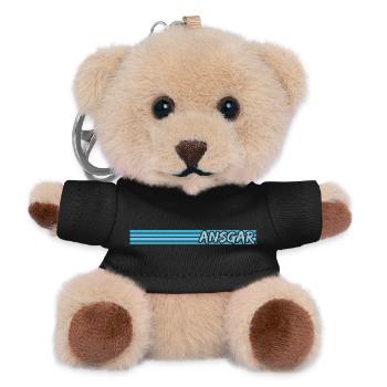 Geschenk für Ansgar - Teddy Schlüsselanhänger - Schwarz - Vorne