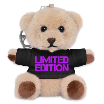 Limitierte Edition Schriftzug - Teddy Schlüsselanhänger - Schwarz - Vorne