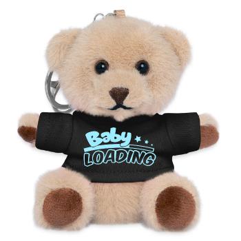 Baby Loading Logo in Sky Blue - Teddy Schlüsselanhänger - Schwarz - Vorne