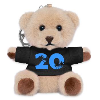 Sommer 20 Palmen Silhouette - Teddy Schlüsselanhänger - Schwarz - Vorne