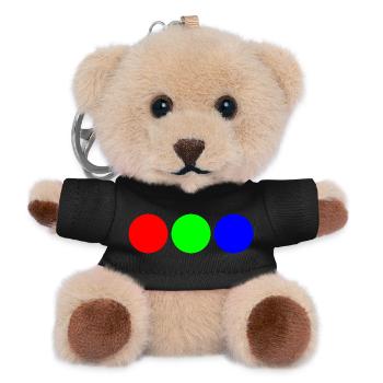 Fette Primärfarb-Trio-Kreise - Teddy Schlüsselanhänger - Schwarz - Vorne
