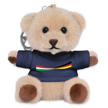 Italien - Deutschland - Schmal - Banner Sport Flag - Teddy Schlüsselanhänger - Navy - Vorne