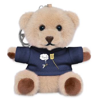 Fliege lustig Renn Run Vektor Fliegenklatsche - Teddy Schlüsselanhänger - Navy - Vorne