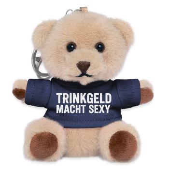 Trinkgeld macht sexy – Lustiges Sprüche Shirt - Teddy Schlüsselanhänger - Navy - Vorne