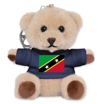 St. Kitts und Nevis - Teddy Schlüsselanhänger - Navy - Vorne